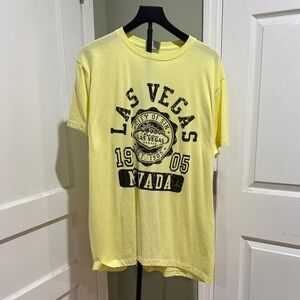 Pacifica Soft Yellow T-Shirt Las Vegas Nevada 1905. Excellent condition. NWOT